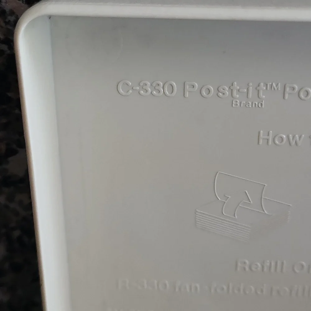 Vintage 3M Post-It Pop-Up Note Dispenser C-330 Beige Almond Weighted Desk Access